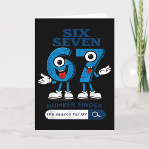 Bruh 67 Six Seven 6-7 Talian Brainrot Meme For Kid Card