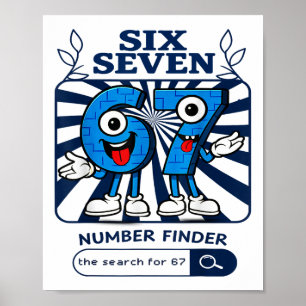 Bruh 67 Six Seven 6-7 Talian Brainrot Meme For Kid Poster