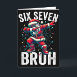 Bruh 67 Six Seven Santa Dabbing Christmas Meme Boy Card<br><div class="desc">Bruh 67 Six Seven Santa Dabbing Christmas Meme Boys Kids</div>
