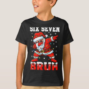 Bruh 67 Six Seven Santa Dabbing Christmas Men Boys T-Shirt