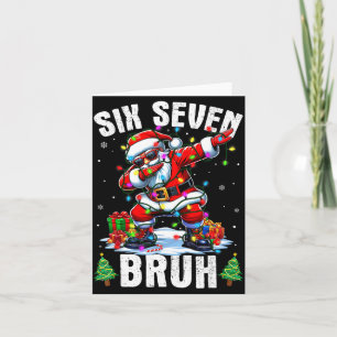 Bruh 67 Six Seven Santa Dabbing Christmas Shirts B Card