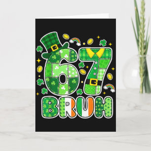 Bruh 67 St Patrick’s Day Graphic With Shamrocks An Card