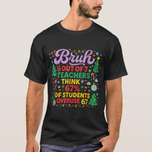 Bruh 6 Out Of 7 Teachers 67 Percent Students Meme T-Shirt