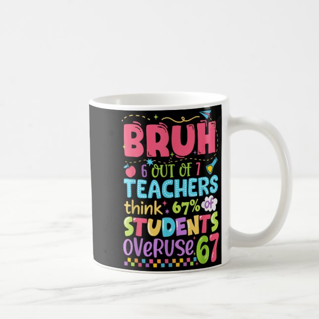 Bruh 6 Out Of 7 Teachers Think 67% Of Students Ove Coffee Mug (Right)