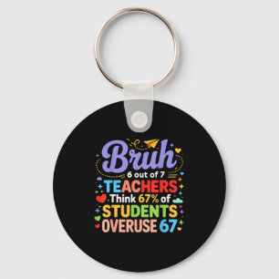 Bruh 6 Out Of 7 Teachers Think 67% Of Students Ove Key Ring