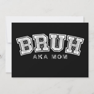 Bruh Aka Mum Funny Mother's Day Retro Vintage Invitation