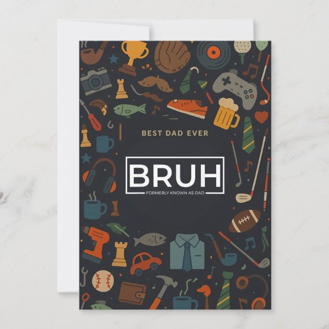 Bruh Also Known As Daddy Fathers Day Gift Cards (Front)