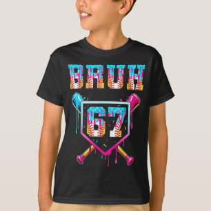 Bruh Baseball Ice Cream Drip Number 67 Player 67th T-Shirt