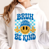Bruh Be Kind Happy Face Beanie Blue