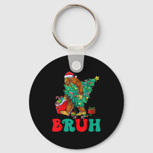 Bruh Bigfoot Christmas Funny Christmas Tree Xmas S Key Ring