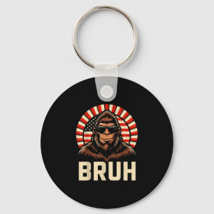 Bruh bigfoot meme graphic boys men funny sasquatch key ring
