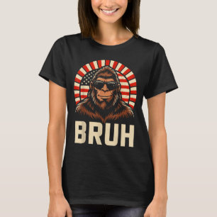Bruh bigfoot meme graphic boys men funny sasquatch T-Shirt