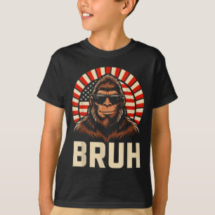 Bruh bigfoot meme graphic boys men funny sasquatch T-Shirt