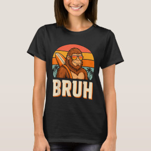 Bruh bigfoot meme graphic boys men funny sasquatch T-Shirt