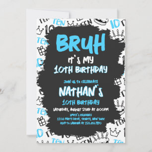 Bruh Birthday Invitation