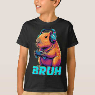 Bruh Capybara Funny Video Games Capybaras  T-Shirt