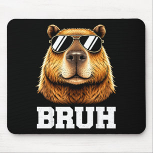 Bruh capybara meme funny chill capybara energy  mouse pad