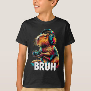 Bruh Capybaras Funny Video Games Capybara T-Shirt