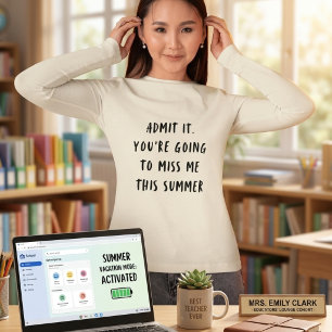 Bruh, Charge Your Chromebooks! Funny Last Day of S T-Shirt