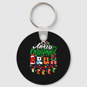 Bruh Christmas Kids Teens Boys Funny Christmas Hum Key Ring