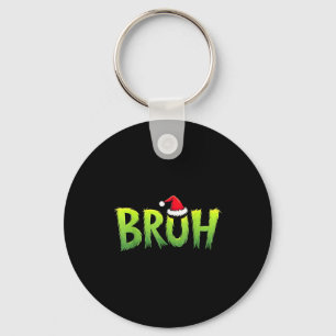 Bruh Christmas Kids Teens Boys Funny Christmas Hum Key Ring