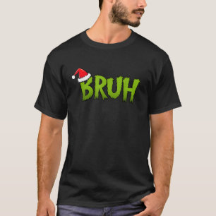 Bruh Christmas Kids Teens Boys Funny Christmas Hum T-Shirt