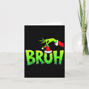 Bruh Christmas Shirt Kids Xmas Teens Boys Funny Ch Card