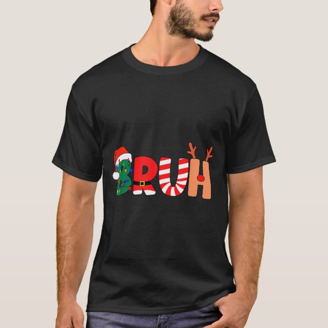 Bruh Christmas Shirt Teens Boys Xmas Kids Funny Ch (Front)