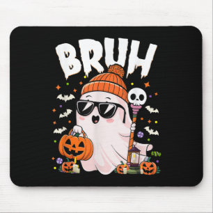 Bruh Cute Ghost Trick Or Treat Halloween Costume B Mouse Pad