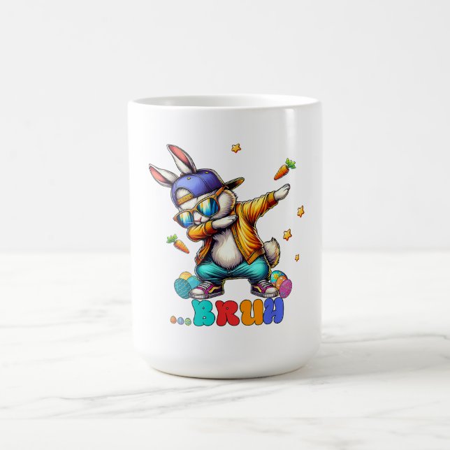 Bruh Dab Bunny Easter Funny Coffee Mug (Center)