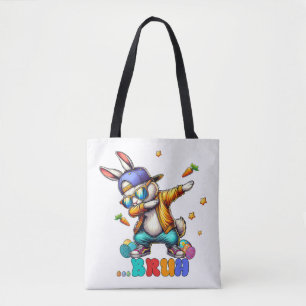 Bruh Dab Bunny Easter Funny Tote Bag