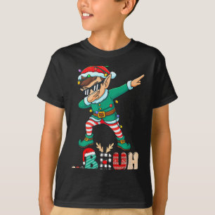 Bruh Dabbing Elf Funny Kids Boys Mens Christmas Ma T-Shirt