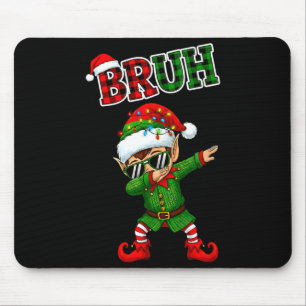 Bruh Dabbing Elf Funny Kids Years Pajamas Christma Mouse Pad