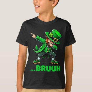 Bruh Dabbing Leprechaunn Funny St Patricks Day Ret T-Shirt