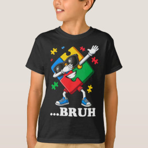 Bruh Dabbing Puzzle Funny Kids Boys Mens Autism  T-Shirt