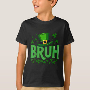 Bruh Dabbing Shamrock Clover St Patricks Day Teens T-Shirt