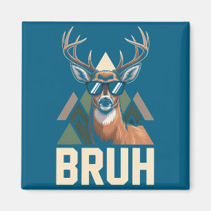 Bruh Deer Funny Deer Hunting Camo Hat Youth Kids S Magnet