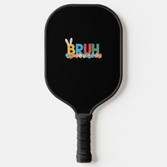 Bruh Easter Bunny Cute Meme For Kids _10 Pickleball Paddle (Front)