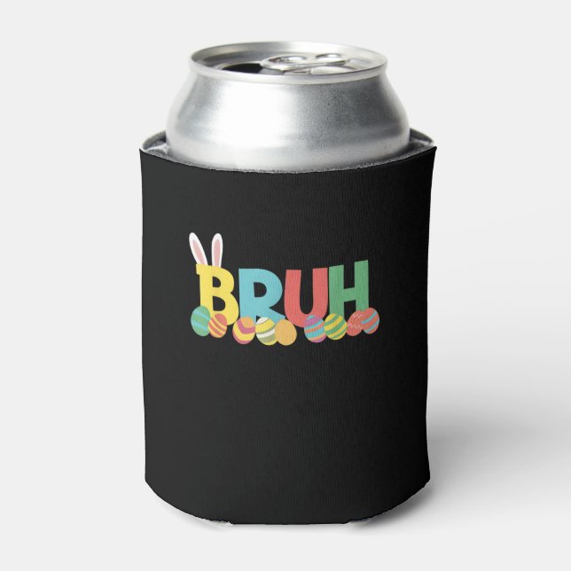 Bruh Easter Bunny Cute Meme For Kids _11 Can Cooler (Can Front)