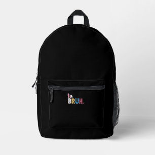 Bruh Easter Bunny Cute Meme For Kids _3 Printed Backpack