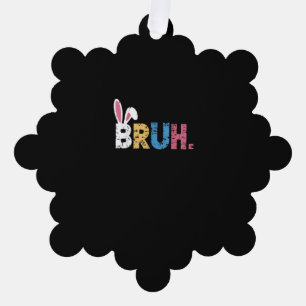 Bruh Easter Bunny Cute Meme For Kids _3 Tree Decoration Card