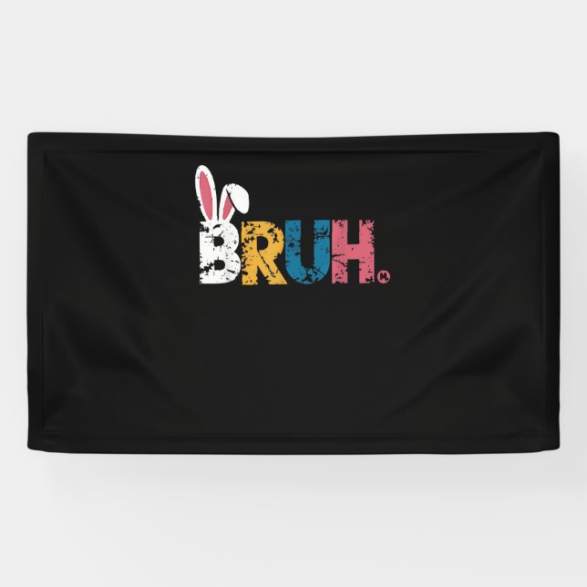 Bruh Easter Bunny Cute Meme For Kids _6 Banner (Horizontal)