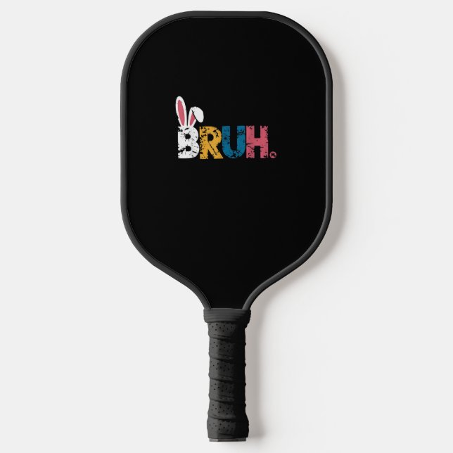 Bruh Easter Bunny Cute Meme For Kids _6 Pickleball Paddle (Front)