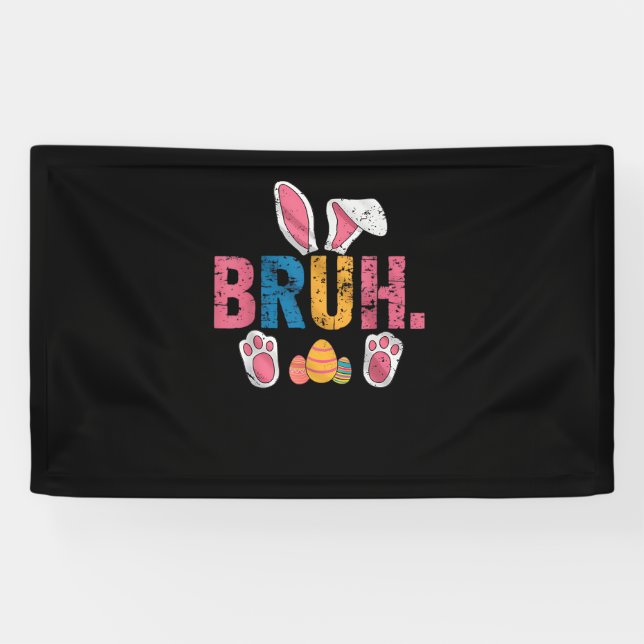 Bruh Easter Bunny Cute Meme For Kids _8 Banner (Horizontal)