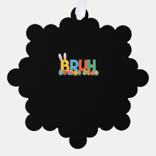 Bruh Easter Bunny Cute Meme For Kids _9 Tree Decoration Card