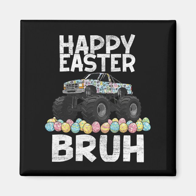 Bruh Easter Day Rabbit Bunny Happy Easter Monster  Magnet (Front)