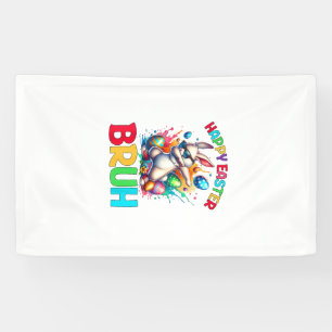 Bruh Easter Eggs Teens Boys Kids Easter Bunny East Banner