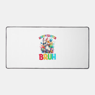 Bruh Easter Eggs Teens Boys Kids Easter Bunny East Desk Mat