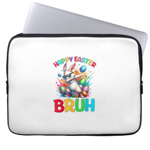 Bruh Easter Eggs Teens Boys Kids Easter Bunny East Laptop Sleeve