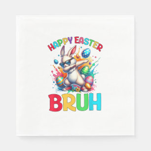 Bruh Easter Eggs Teens Boys Kids Easter Bunny East Napkin